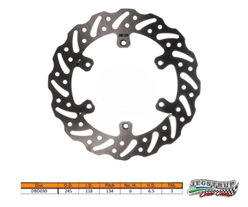 Bremseskive for Delta Braking Yamaha 125 WR årg. 92 - 00 